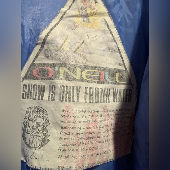 O'Neill Vintage Purple & Gray Ski Jacket Made in Italy Size M/L - Picture 13 of 16